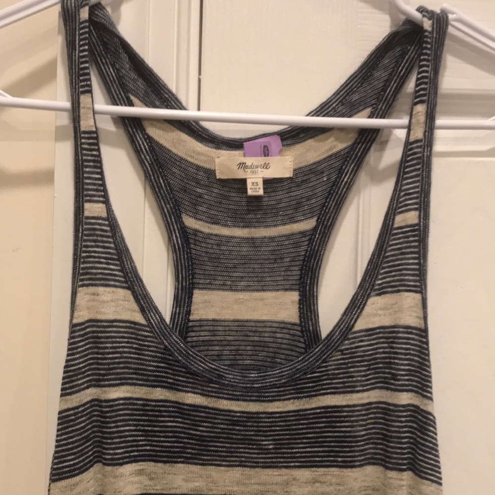 Madewell Razor Back Linen Maxi Dress